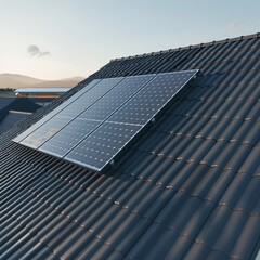 solar panels on roof