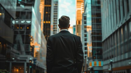 Fototapeta premium Businessman standing