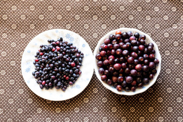 Assorted Fresh Berries on Plates