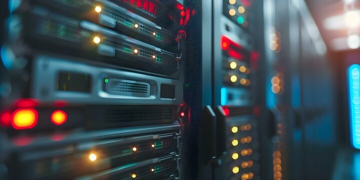 Moving servers to a cloud data center for cloud migration and data transfer. Concept Cloud Migration, Data Transfer, Data Center, Server Migration, Cloud Services,