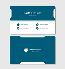 Clean and modern business card design. Vector