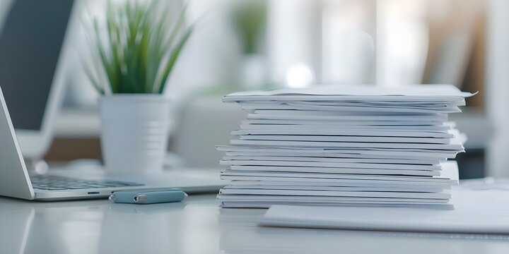 Transitioning to a paperless office minimizes paper consumption and supports the environment. Concept Environment, Paperless Office, Sustainability, Reduce Waste, Green Initiatives