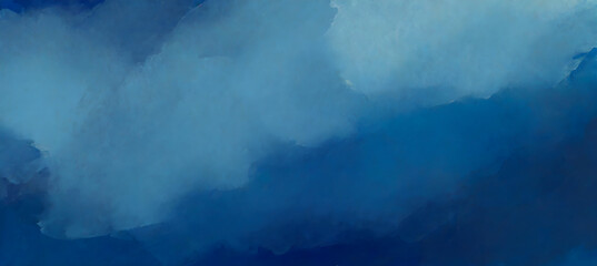 Obraz premium Abstract watercolor paint background dark blue color grunge texture for background, banner. Generative AI.