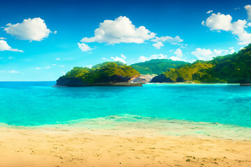 Fototapeta premium island and ocean background