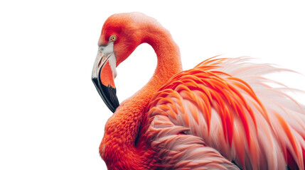 Obraz premium Flamingo on a transparent background