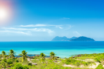 island and ocean background