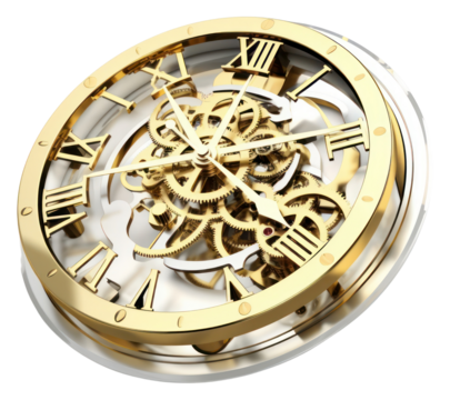 PNG Gold clock wristwatch wheel white background. - Powered by Adobe