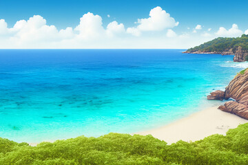 island and ocean background