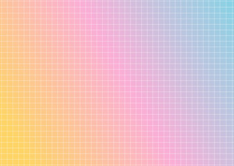 グラデーションの方眼紙のかわいい背景　サイズ比率3:4	

