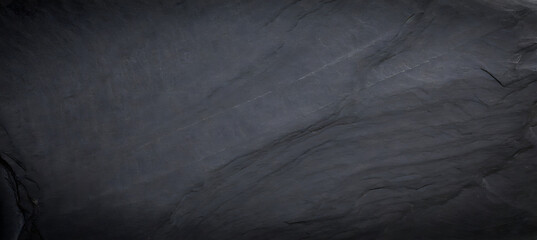 Dark grey black slate background or texture. Generative AI.