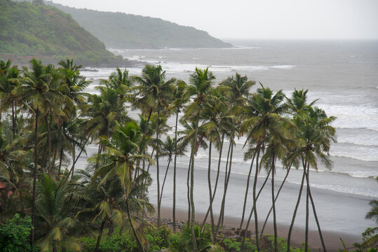 Landscape, Seascape, Tamastirth beach at Dapoli, Ratnagiri, Maharashtra, India, Asia.