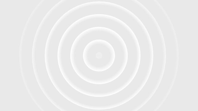 Abstract white circle background. Radio frequency signal 4k animation video.