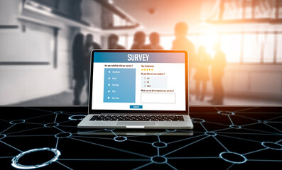 Online survey form for modish digital information collection on the internet network