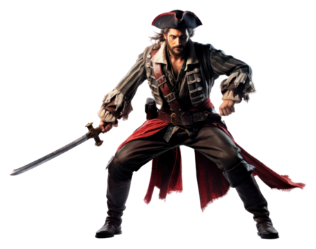 PNG Captain pirates sword fantasy weapon.