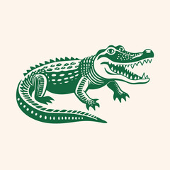 crocodile with a smile illustration