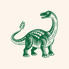 dinosaur cartoon in green color