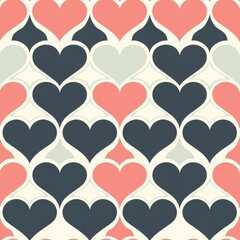 Seamless Heart Pattern. Romantic Background for Valentine's Day, Weddings, and Love-themed Designs