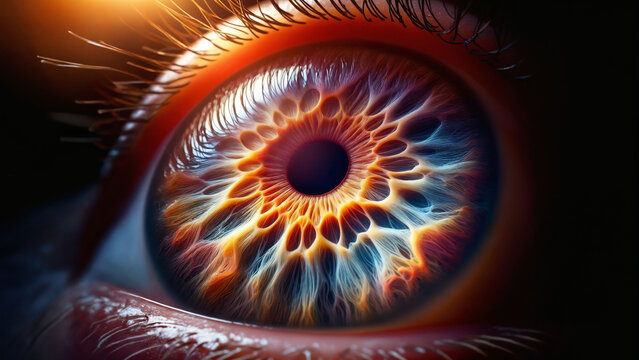 A macro shot of human iris