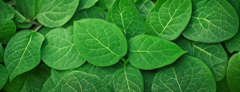 Green leaves texture with veins visible, 4K hyperrealistic photo 4K Video