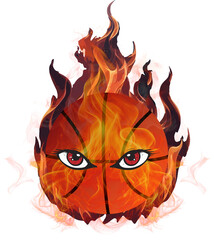 flamed basketball