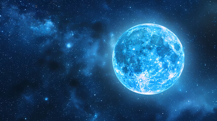 Fototapeta premium Moon and stars in the sky