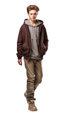 Fototapeta premium PNG Teenage boy sweatshirt jacket sleeve.