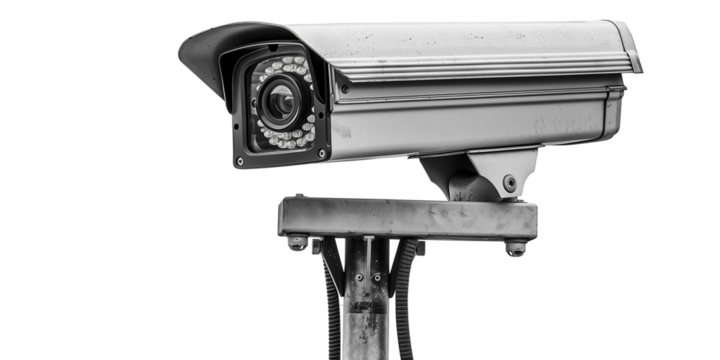 Security camera isolated on transparent or white background 