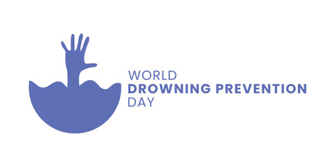 World Drowning Prevention Day background, banner, card, poster or template. Vector illustration.