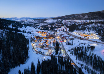 Aerial View of Winter Park, Colorado