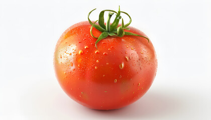 Fresh tomato vegetable on white background