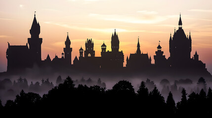 Fototapeta premium castle silhouettes