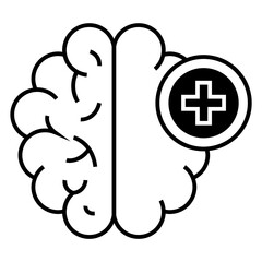 Human brain icon vector