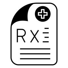 Fototapeta premium Prescription document icon. Medical recipe vector sign.