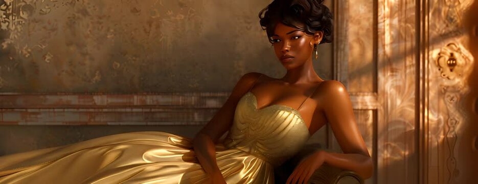 Classic Hollywood starlet in a glamorous gown, 4K hyperrealistic photo 4K Video