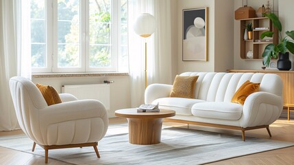 Elegant home interior with contemporary furniture.