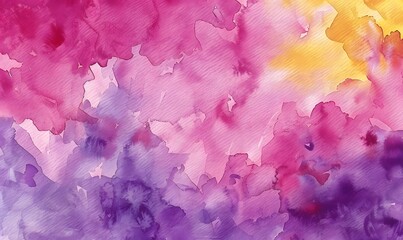 Fototapeta premium Abstract pink and purple watercolor background, Generative AI 