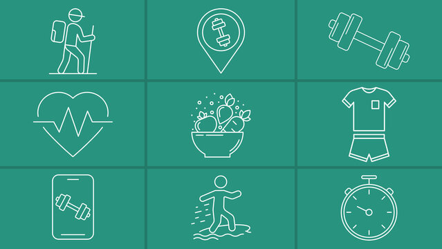 Fitness & Sports Line Icons