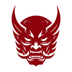 Oni japanese devil mask vector illustration