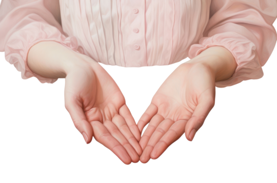 Applause hands gesture finger white background midsection.