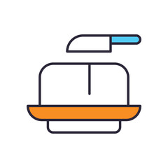  icon with white background vector stock illustrationbutter