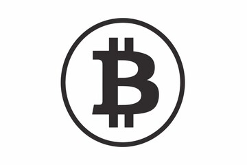 Obraz premium Digital currency symbol on a dark background