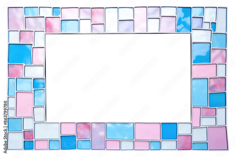 Wall mural png art backgrounds mosaic frame.