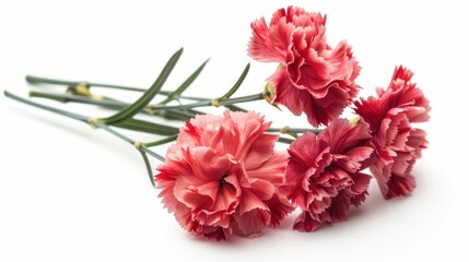 Carnation flowers isolated on white background