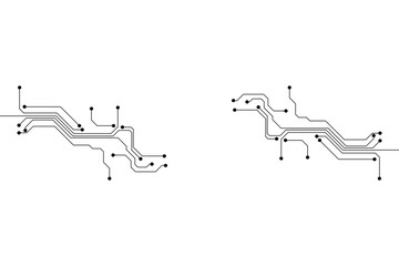 Abstract futuristic circuit board Illustration, Circuit board with various technology elements. Circuit board pattern for technology background. Vector illustration