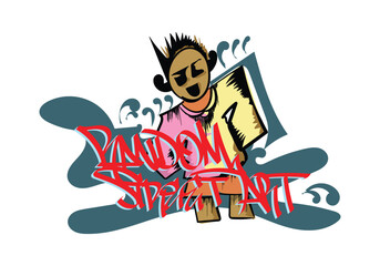RANDOM STREET ART graffiti tag style design