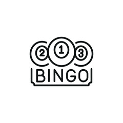 Bingo Icon. Simple bingo icon for social media, app, and web design. Vector illustration.