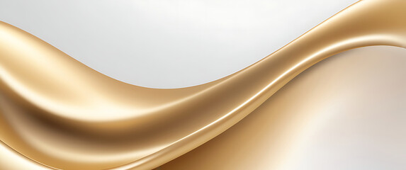 Abstract white gold Gradient background luxury with golden line wave that looks modern blurry background. ai