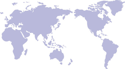 map of the world in blue color