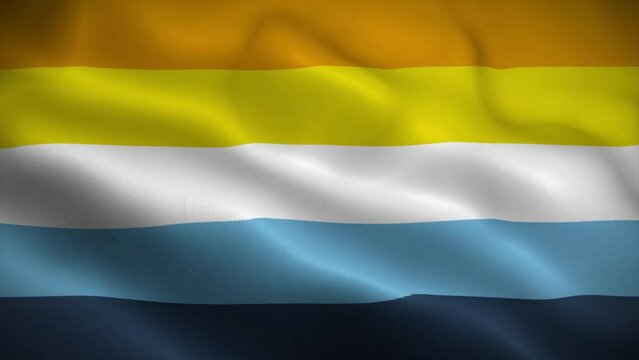 LGBT Aroace flag waving animation, Aromantic-Asexual, perfect loop, 4K video background, official colors