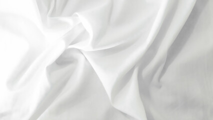 Obraz premium white bedsheet fabric background copy space